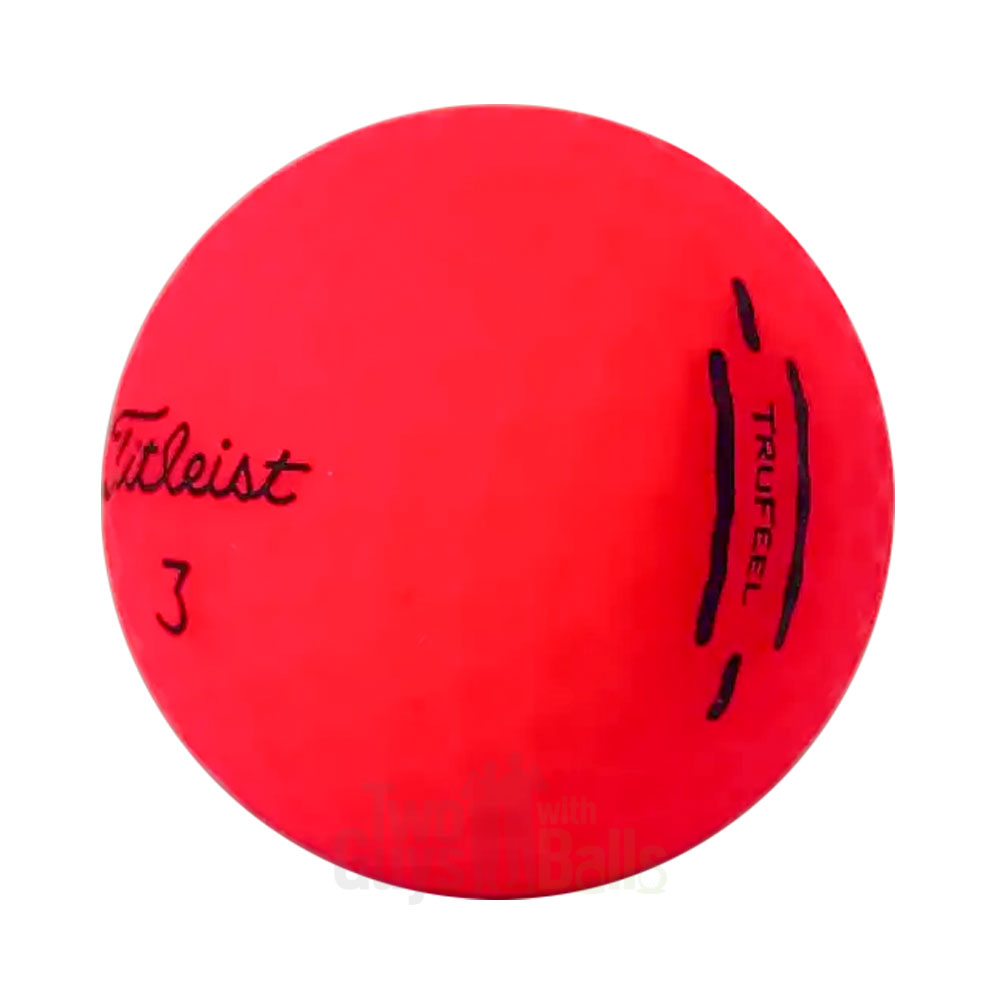 titleist trufeel matte red used golf balls